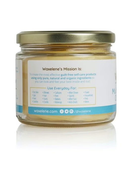 Waxelene Organic Multipurpose Ointment the Petroleum Jelly Alternative Eczema Dry Sensitive Skin Face Moisturizer Large Jar 9oz (257g)