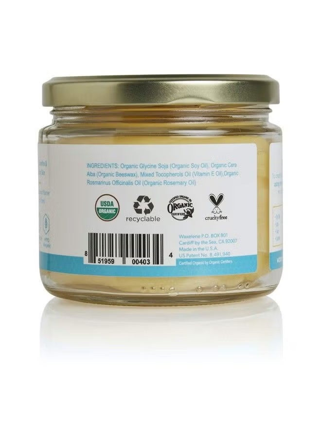 Waxelene Organic Multipurpose Ointment the Petroleum Jelly Alternative Eczema Dry Sensitive Skin Face Moisturizer Large Jar 9oz (257g)