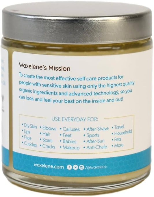 Waxelene Organic Multipurpose Ointment the Petroleum Jelly Moisturizer Medium Jar 3oz (85g)