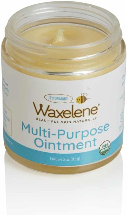 Waxelene Organic Multipurpose Ointment the Petroleum Jelly Moisturizer Medium Jar 3oz (85g)
