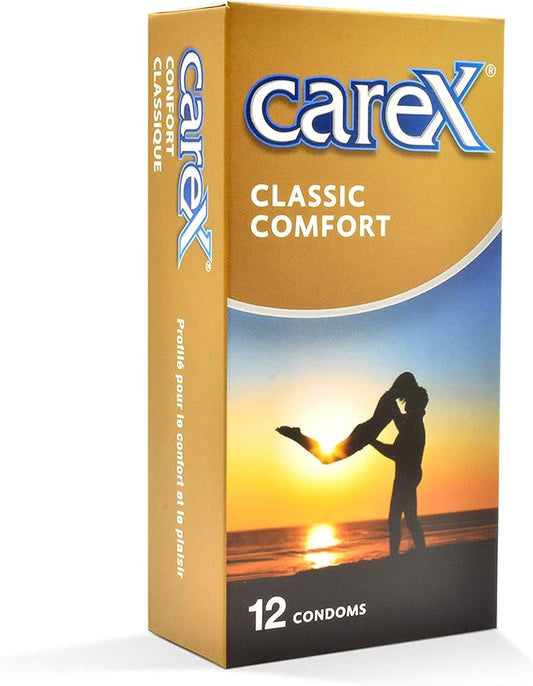 CareX Classic Comfort Condoms | Contoured For Comfort and Pleasure 12-Piece